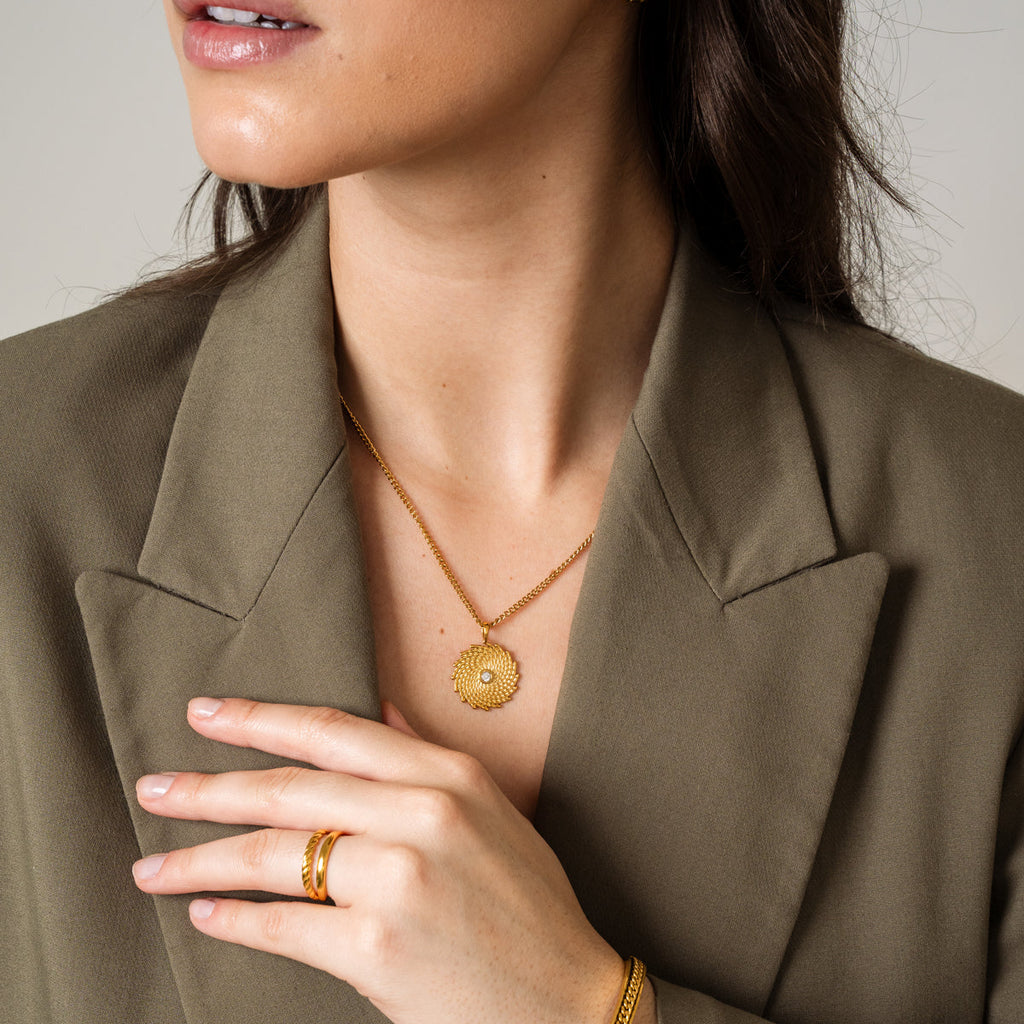 Colar Pendente Albany Banhado a Ouro 18K