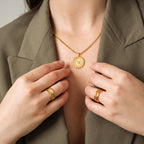 Colar Pendente Albany Banhado a Ouro 18K