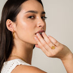 Anel Nascer do Sol Banhado a Ouro 18K