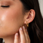 Brincos Argola Dupla Solea Banhado a Ouro 18K