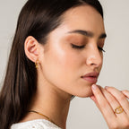 Brincos Argola Dupla Solea Banhado a Ouro 18K