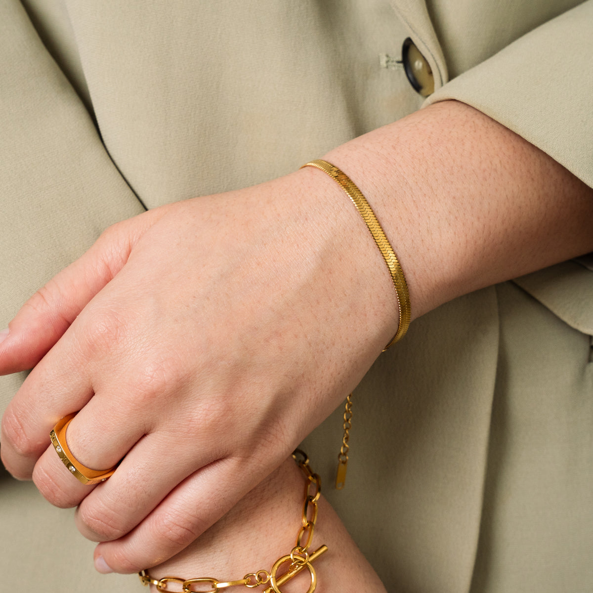 Pulseira de Malha Banhado a Ouro 18k
