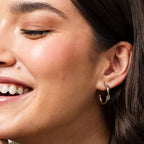 Brincos Meia Argola Irregular Prata