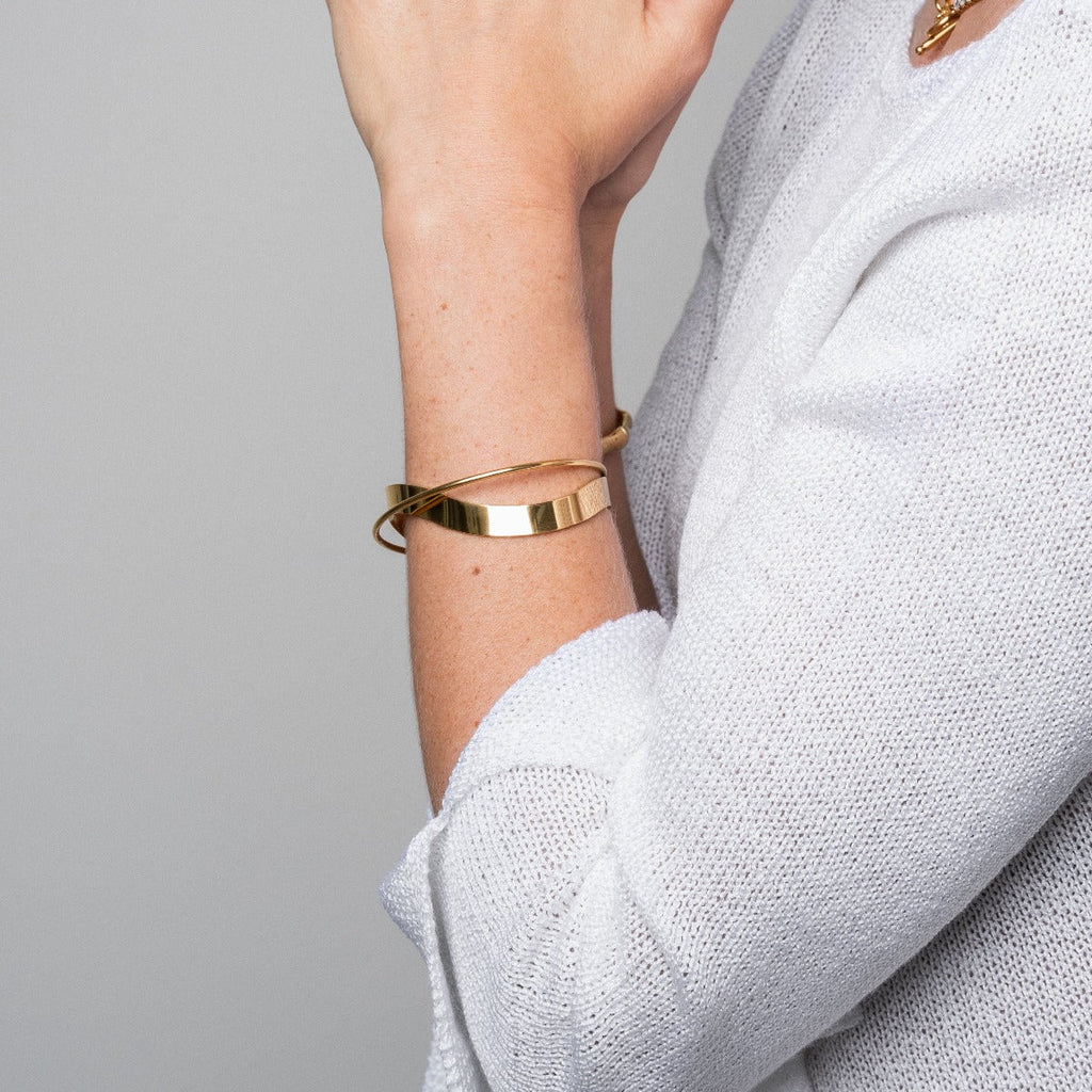 Bracelete Duplo Fio Banhado a Ouro 18k