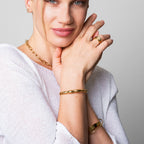 Bracelete Bambu Banhado a Ouro 18k