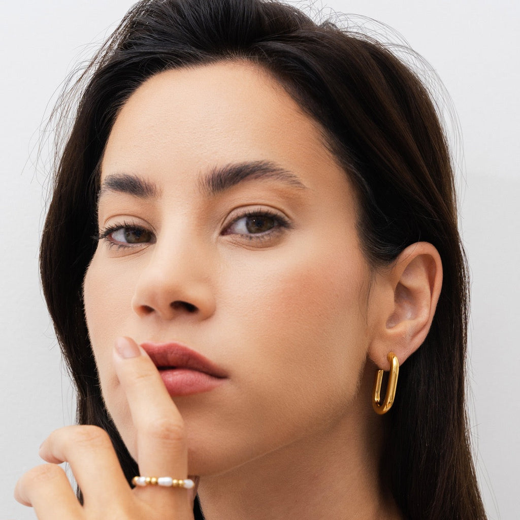 Brinco de Alça Banhado a Ouro 18K