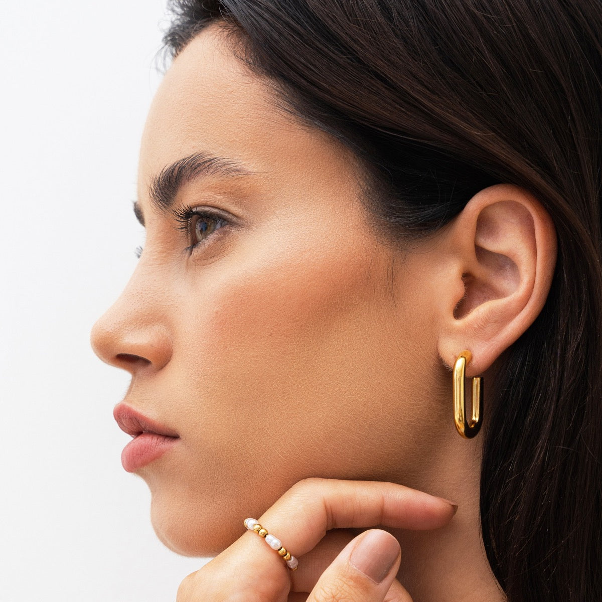 Brinco de Alça Banhado a Ouro 18K