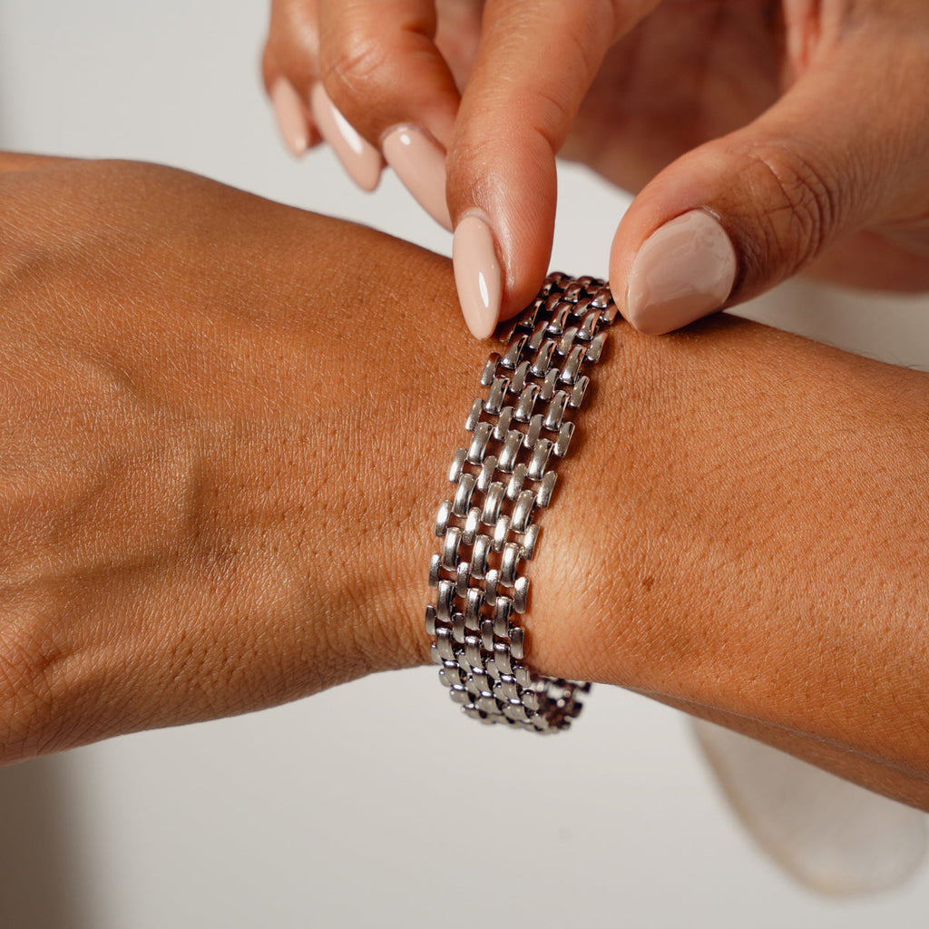 Pulseira de Malha Prata