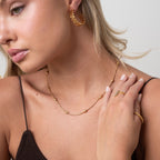 Colar com Detalhes de Bolas Banhado a Ouro 18K