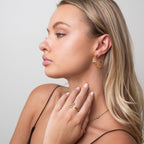 Brincos de Argola Onda Banhado a Ouro 18K