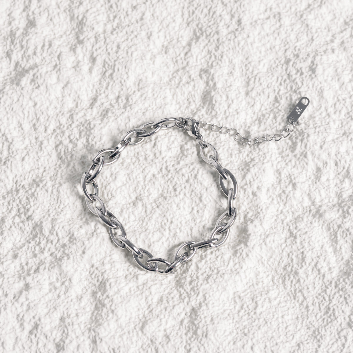 Pulseira Corrente Oval Prata