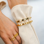 Bracelete com Pinos Banhado a Ouro 18K