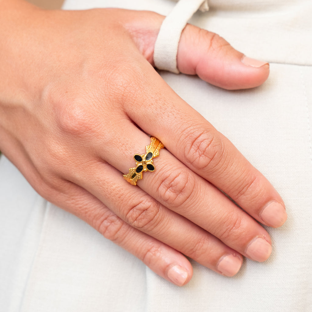 Anel Ibiza Ajustável Banhado a Ouro 18K