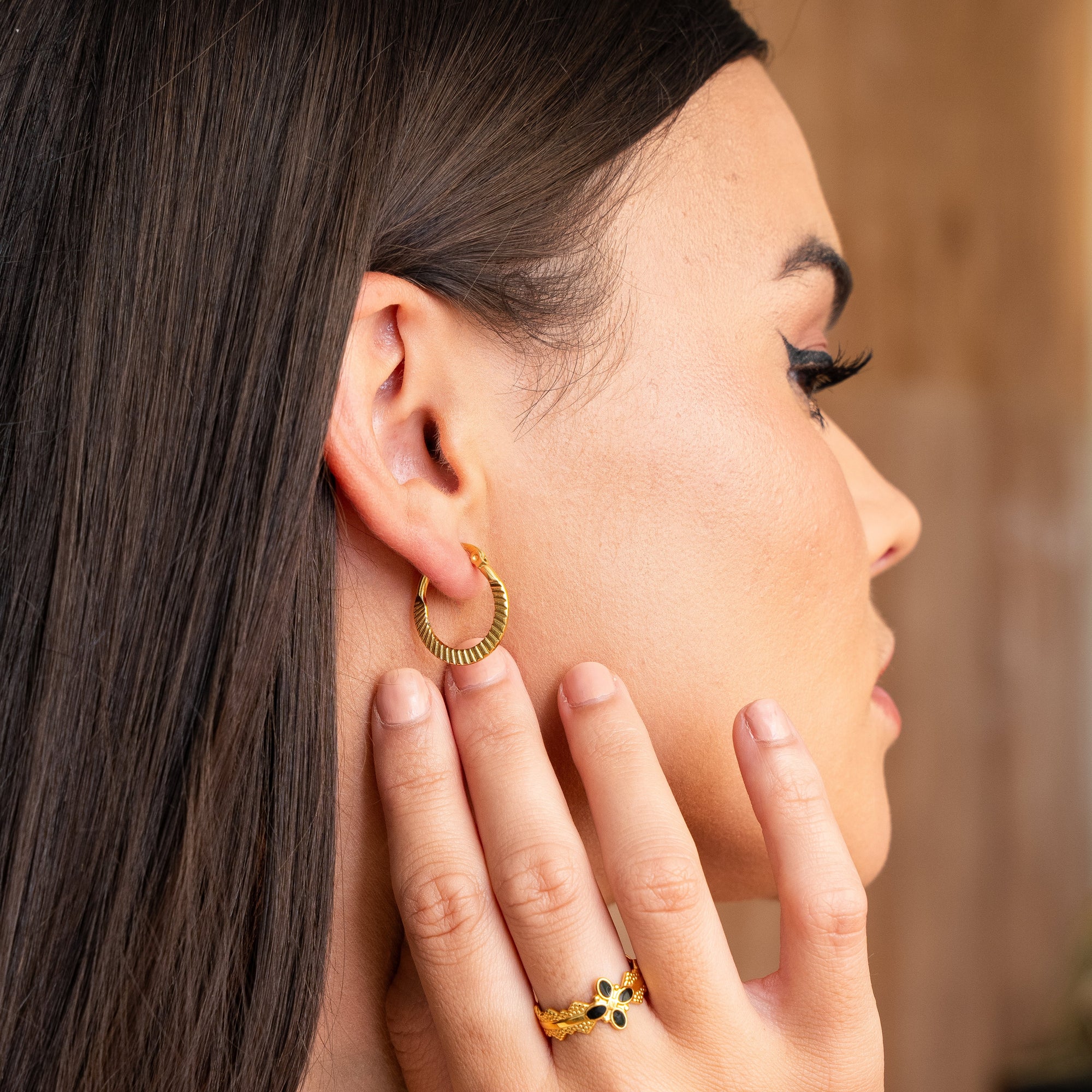 Brinco Argola Catania Banhado a Ouro 18K