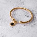 Bracelete Pedra de Onix Numeral Rômano
