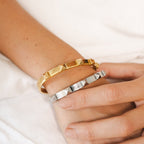 Bracelete com Pinos Banhado a Ouro 18K