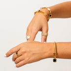 Bracelete Pedra de Onix Numeral Rômano