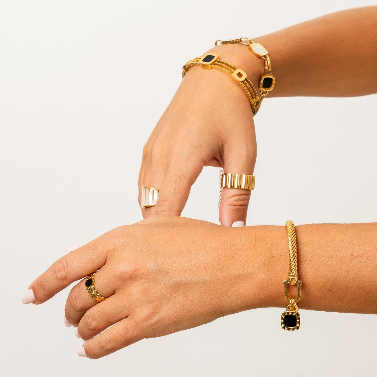 Bracelete Pedra de Onix Numeral Rômano