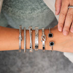 Bracelete Duplo Texturizado Banhado a Ouro 18k