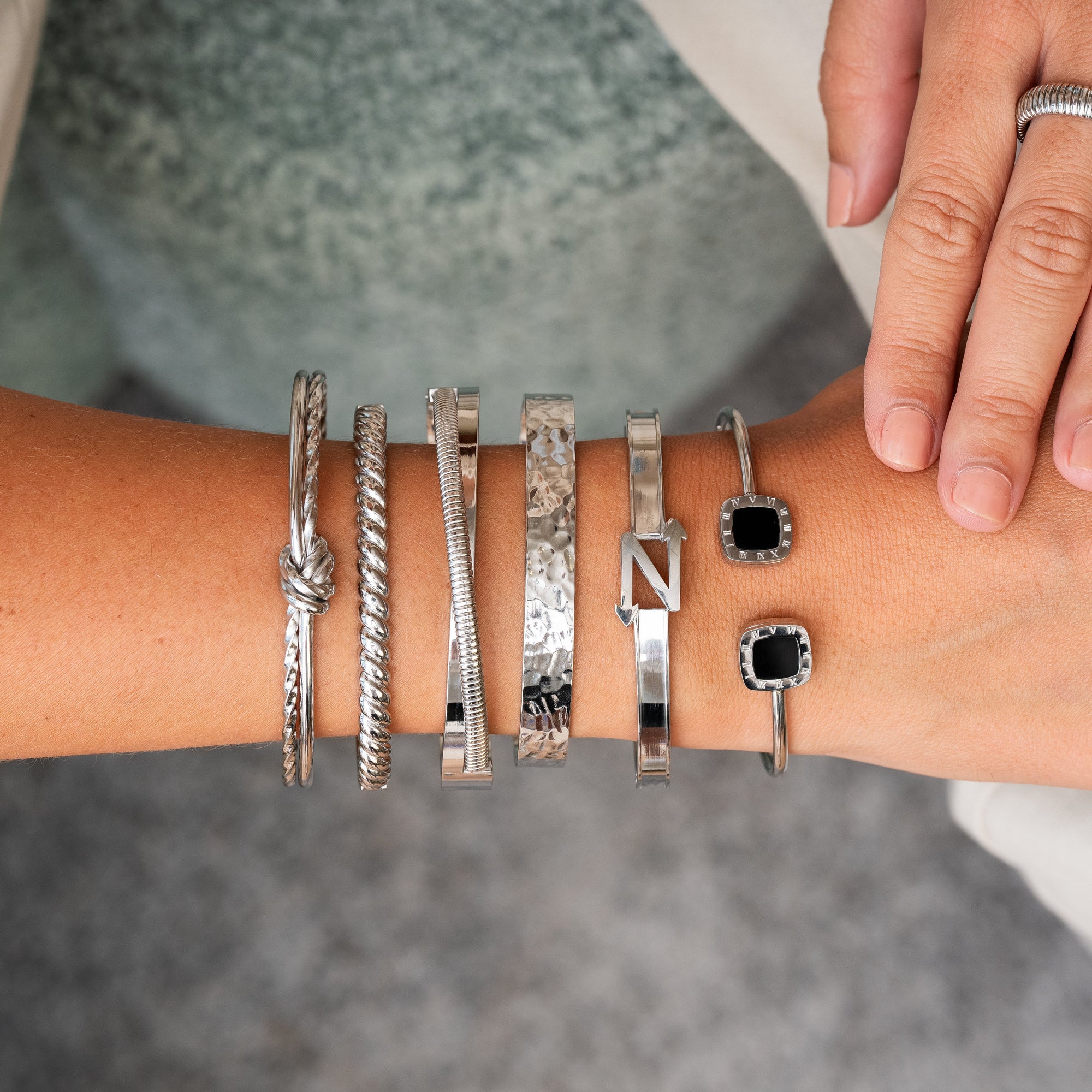 Bracelete Duplo Texturizado Banhado a Ouro 18k