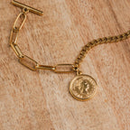 Pulseira Moeda Cent EUA Banhado a Ouro 18K