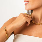 Colar Camden Estilo Corrente Banhado a Ouro 18K