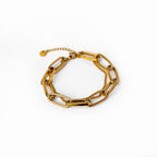 Pulseira Dupla Figaro Banhado a Ouro 18k