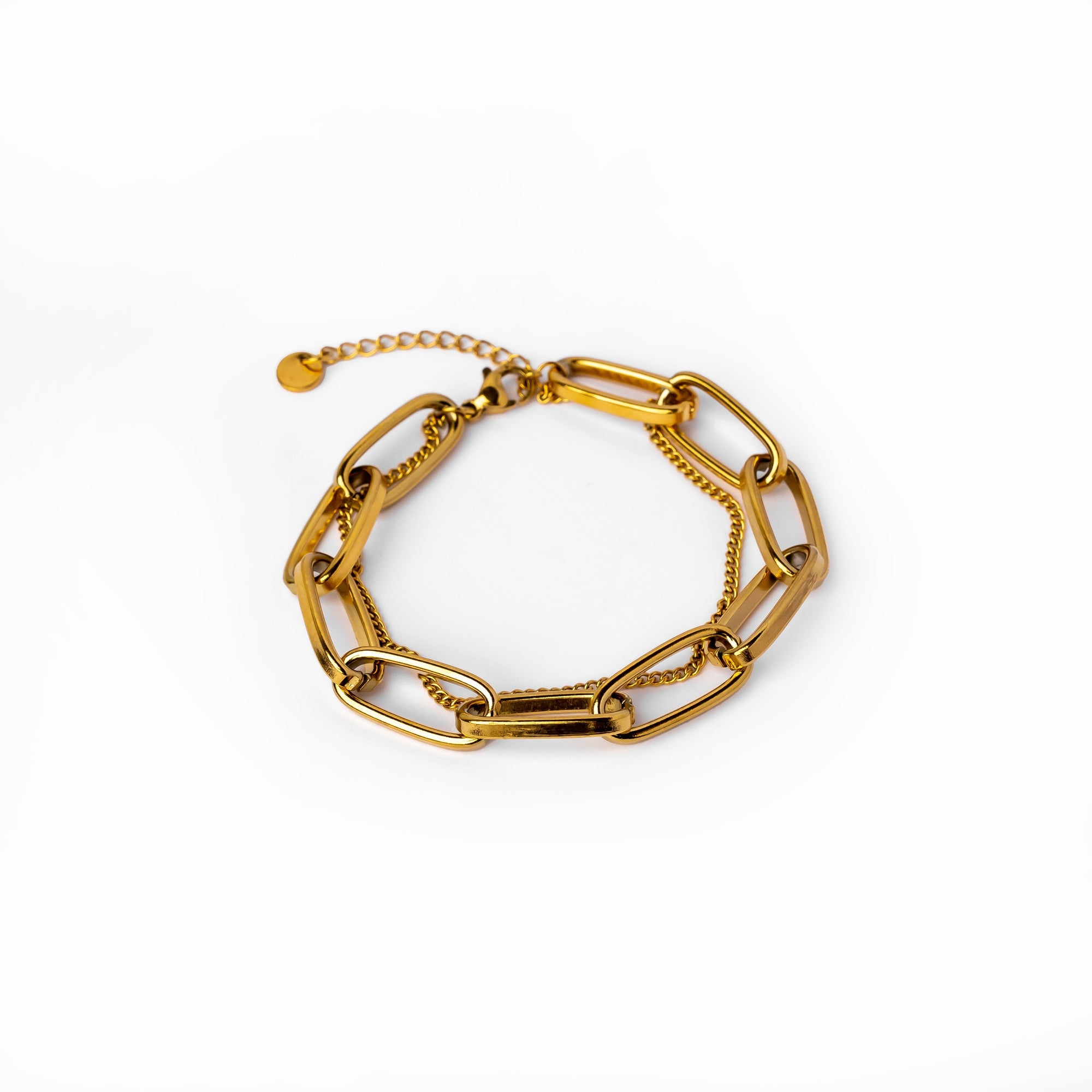 Pulseira Dupla Figaro Banhado a Ouro 18k