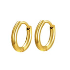 Kit 4 Argolinhas Douradas Banhado a Ouro 18k
