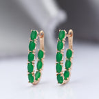 Brinco Argola com Cristais de Zircônia Verde