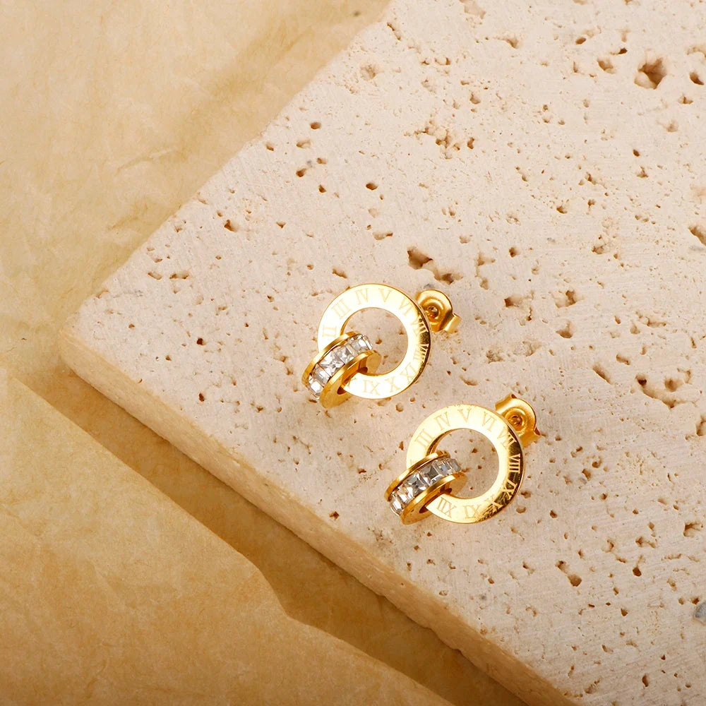 Brinco Imperial Romano com Cristais de Zircônia