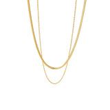 Colar Duplo Banhado a Ouro
