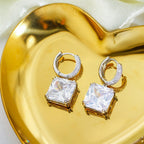 Brinco Pingente Cristal Zircônia