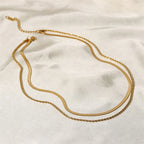 Colar Duplo Banhado a Ouro