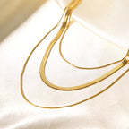 Colar Triplo Banhado a Ouro 18K