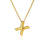 Colar Inicial Letra Formato Balão Banhado a Ouro 18k