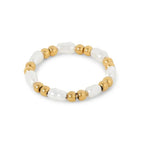Anel Bali com Pérolas Banhado a Ouro 18K