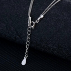 Colar Duplo Coração e Cristal