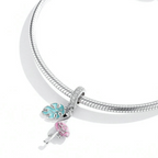 Berloque Flamingo Rosa - Prata 925