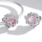 Berloque Borboleta Rosa Brilhante - Prata 925