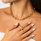 Colar em Elós Banhado a Ouro 18k