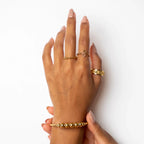 Anel Eclipse Banhado a Ouro 18K