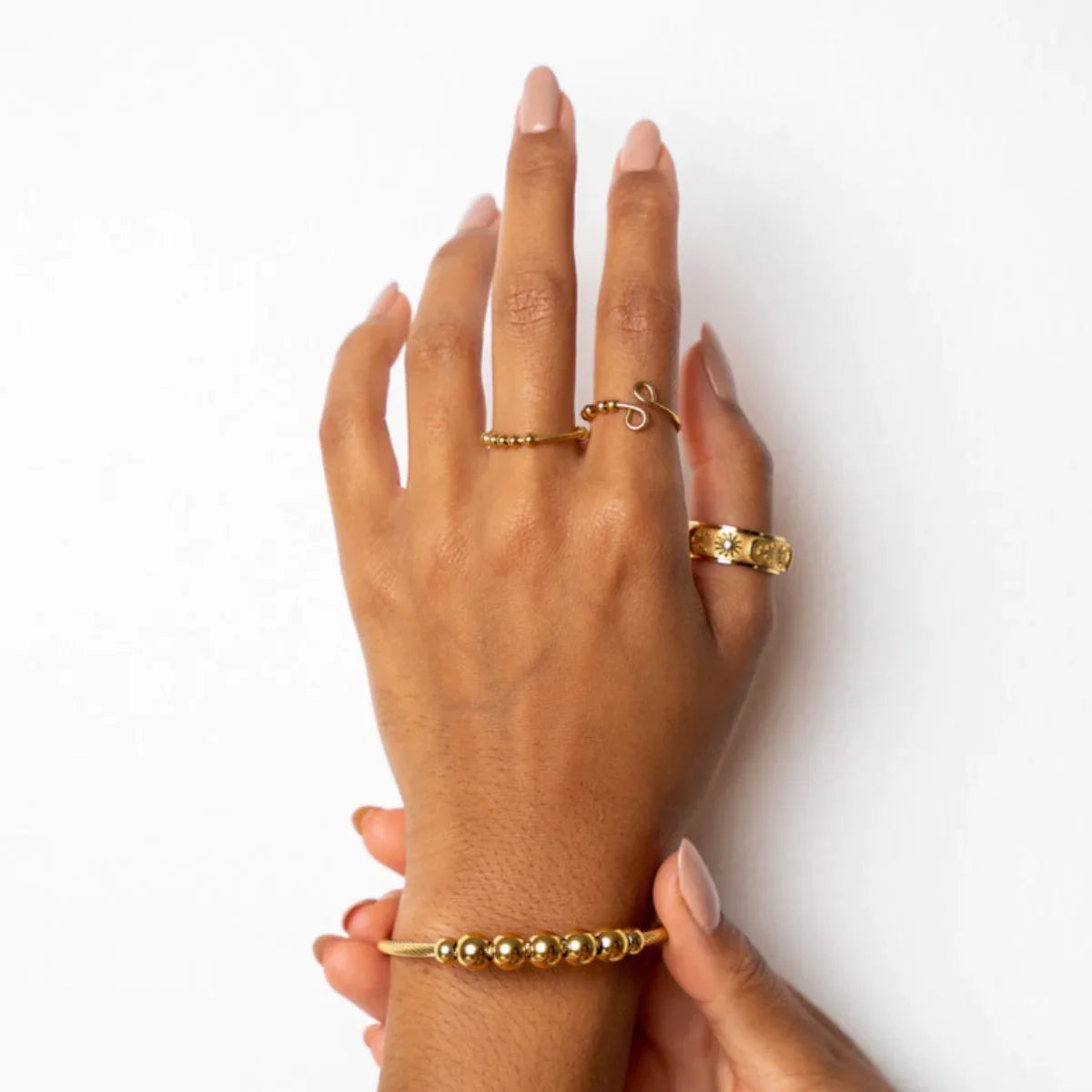 Anel Eclipse Banhado a Ouro 18K