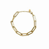 Pulseira Corrente Clipe Banhado a Ouro 18k