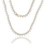 Colar Riviera Coração com Cristais de Zirconia